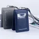 Office Luxury Multi-card Leather Man Business Credit ID Bank Card Holder Case For 5 Cards With Neck