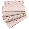 TERAMILA Polka Dots Design Cotton Linen Fabric by Yard for Sewing Tablecloth Cover Pillow Bag