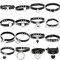 Spike Punk Choker Collar For Girl Goth Heart Pendant Necklace Emo Neck Strap Cosplay Chocker Gothic