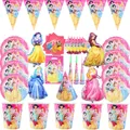 Disney Princess Snow White Belle Birthday Party Decoration Mermaid Cinderella Theme Tablecloth Plate