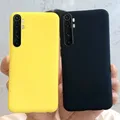 For Xiaomi Mi Note 10 Lite Case 6.47" Yellow Black Color Soft Funda Slim Back Cover For Xiaomi Note