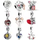 Fit Original Pandora Bracelets&Bangle Charms Disney Mickey Mouse Double Dangle Charm Pendant