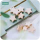 Bopoobo 10pc Beech Wooden Beads Teether Chewable Star Shape Beech Beads BPA Free Wood Teething Bead