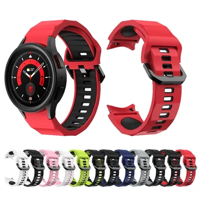 Silicone Strap for Galaxy Watch 5 Pro 45mm Silicone Wave Ocean Band for Samsung Galaxy Watch 5 4