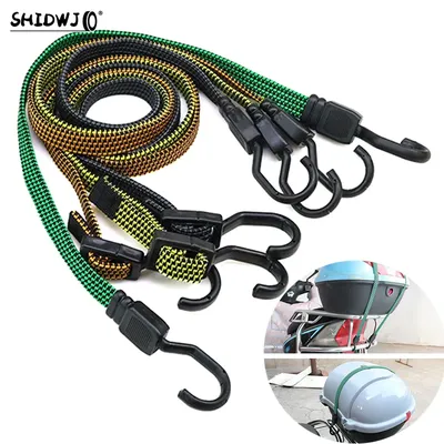 1pc New Elastics Rubber Luggage Rope Cord Hooks Bikes Rope Tie Bicycle Luggage Roof Rack Strap Fixed