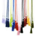 Woven Tassel Waist chain for women dress Tassles Braided Style Belt Knot Waist Chain 160cm Retro