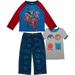 Komar Kids Justice League Characters Boys 3-Piece Pajama Set (Blue/Red 3)
