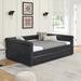 Red Barrel Studio® Loel Upholstered Bed Upholstered in Black/Brown | 30.49 H x 56.99 W x 85.49 D in | Wayfair EA75363965544CD2985B6B1EFCDA9F3F