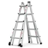 Symple Stuff Cavallo 5 - Step Aluminum Multi-Position Ladder Aluminum in Gray | 66.93 W x 26.57 D in | Wayfair 07EE6C7C393E423DB53C1473B52A8AB5