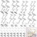 Earring Posts and Backs 700Pcs Stud Earring Making Kit with 300Pcs Stainless Steel Earring Posts and 400Pcs Earring Backs Earring Supplies Kit for DIY Earrings and Jewelry Making