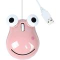 Dpisuuk Wired Mouse Cute Animal Frog Computer Mouse Portable USB Corded Mouse 1200DPI Optical Mice for Laptop PC Desktop Computer Pink