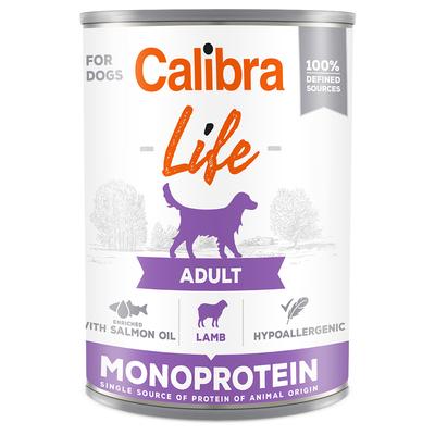 Sparpaket: 12x400g Calibra Dog Life Adult Lamm Hundefutter nass