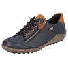 Schnürschuh REMONTE, Damen, Gr. 41, bunt (dunkelblau, braun), Leder, unifarben mit Farbeinsatz, sportlich, Schuhe, mit Tex-Ausstattung, Freizeitschuh, Halbschuh, Schnürschuh