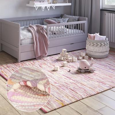 Teppich "Ameer", pink, B:160cm H:10mm L:230cm, Baumwolle, Polyester, MYFLAIR MÖBEL & ACCESSOIRES, Teppiche, Handweb Teppich, 90% Baumwolle, handgewebt, Scandi Image