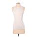 Athleta Active Tank Top: Ivory Color Block Activewear - Women's Size Small