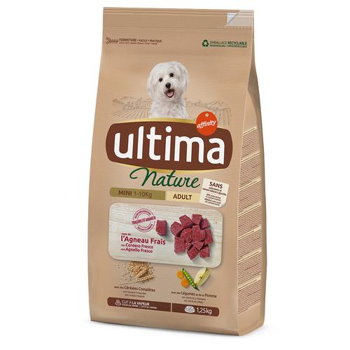 3x 1,25kg Ultima Nature Mini Adult Lamm Hundefutter trocken