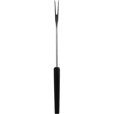 Fonduegabel SWISSMAR, schwarz (silber, schwarz), 6 tlg., Edelstahl, Essgabeln, Edelstahl 18/8, hitzebeständer Griff