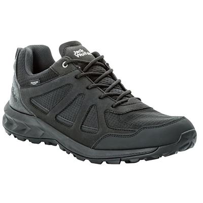 Wanderschuh JACK WOLFSKIN "WOODLAND 2 TEXAPORE LOW M", Gr. 44,5, schwarz, Synthetik, Textil, sportlich, Schuhe, wasserdi