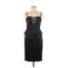 Anne Klein Cocktail Dress - Party Square Sleeveless: Black Print Dresses - Women's Size 6