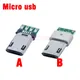 5-50PCS Micro USB 5Pin Male Plug With PCB Solder Plate Double-sided Micro 5P Connector Jack Port