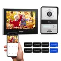 2-Draht Tmezon Wifi Video Tür sprechanlage Türklingel Gegensprechanlage 7 Zoll 1080p Touchscreen