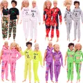 2 stücke Paar Outfit Puppe Kleidung Sportswear Held Tarnung Anzug für Ken & Barbies Puppe tägliche