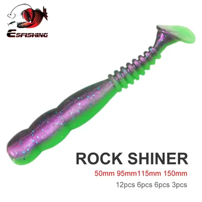 Esfishing rock viber shad 50mm 95mm 115mm 150mm rock shiner meer weiche köder pesca künstliches