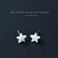 Tiny Star Opal Stud Earrings, Fire White Earrings Matching Necklace Available, Jewelry