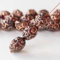 Handmade Glass Beads - Czech Lampwork For Jewelry Making Supply 15x10mm Oval Red Choose Amount