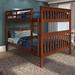 Kids Full Over Full Solid Wood Mission Bunk Bed in Light Espresso