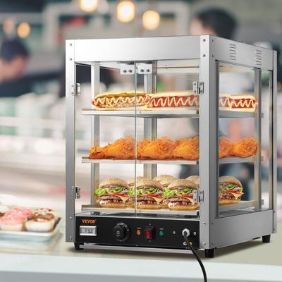 VEVOR Commercial Food Warmer Display Countertop Pizza Hot Dog Cabinet Case