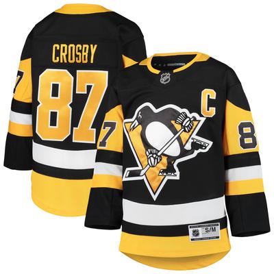 Schwarzes Pittsburgh Penguins Premier-Spielertrikot von Sidney Crosby für Jugendliche Image