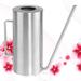 Stainless steel watering kettle Stainless Steel Watering Kettle Watering Can Flower Gardening Tool Long Mouth Succulent Watering Device 1500ML (Silver)