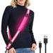 LED Reflective Belt Sash for Walking At Night Rechargeable LED Running Belt for Runners Walkers Pink