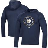 Men's Under Armour Navy Notre Dame Fighting Irish Play Like A Champion Today Hooded Raglan Long Sleeve T-Shirt