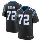 Men's Nike Taylor Moton Black Carolina Panthers Team Game Jersey