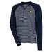 Women's Antigua Navy/White Milwaukee Brewers Maverick Henley Long Sleeve T-Shirt