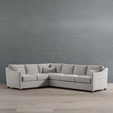 Reagan Modular Collection - Right Arm Loveseat, Troy Performance Leather Harbour - Frontgate