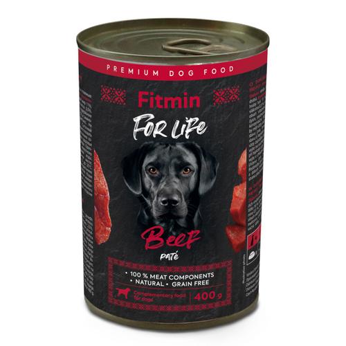 6x400g Fitmin Dog For Life Rind Hundefutter nass