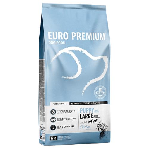 12kg Euro-Premium Large Puppy Huhn & Reis Hundefutter trocken