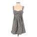 Jessica Simpson Casual Dress: Gray Stripes Dresses - Women's Size 4