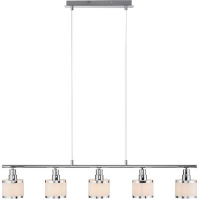JUST LIGHT Pendelleuchte "ACCOR", grau (chrom), B:10cm L:90cm, Lampen Image