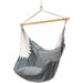 Arlmont & Co. Phylea Blue Haven Chair Hammock Canvas/Cotton in Gray | 58 H x 44 W x 44 D in | Wayfair 7CF53874ECF84CAC817453D2B67E7DCD
