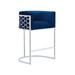 Bohouse Bar Stool Upholstered/Metal in Gray/Blue | 35 H x 25 W x 22 D in | Wayfair BOH-103096-CST