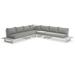 Meridian Furniture USA 129.5" Wide Outdoor Wedge Patio Sectional w/ Cushions Metal in Gray/White | 33 H x 129.5 W x 60.5 D in | Wayfair