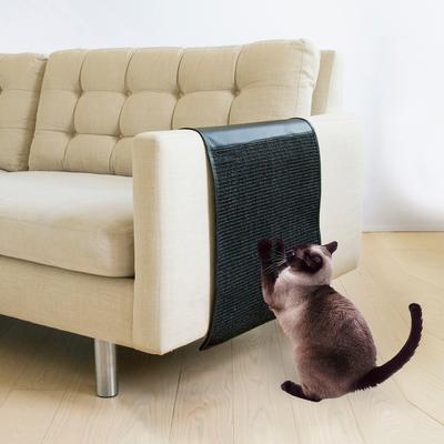 Precious Tails Cat Scratching Sofa Guard Vegan Leather Furniture Protector - Precious Tails E5018SGL-BLK