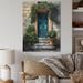 Red Barrel Studio® Robrick Blue & Beige Nature'S Front Door Greeting II On Canvas Print Canvas in Blue/Green | 20 H x 12 W x 1 D in | Wayfair