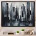 Latitude Run® Grey & Black City In Simplicity I - Minimalims City Wall Decor Canvas, Cotton in Black/Gray | 12 H x 20 W x 1 D in | Wayfair