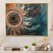 Bungalow Rose Habibollah Orange & Blue Artistic Reflections Of A Free Mind II On Canvas Print Metal in Blue/Orange | 24 H x 32 W x 1 D in | Wayfair