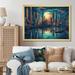 Red Barrel Studio® Blue & Orange Artistic Tributes To The Art Deco Framed On Canvas Print Metal in Blue/Red/Yellow | 30 H x 40 W x 1.5 D in | Wayfair